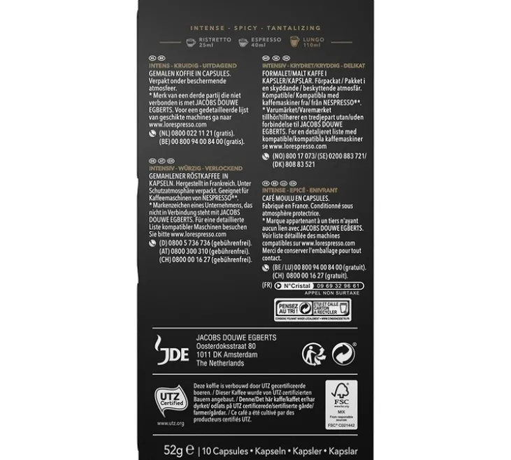 50 capsules compatibles Nespresso* Original Lungo Profondo - L'OR ESPRESSO
