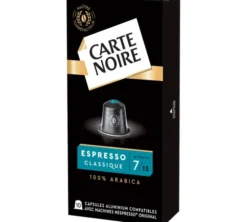 10 capsules compatibles Nespresso* Original - Espresso Classique n°7 - CARTE NOIRE