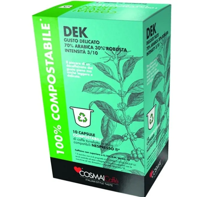 50 capsules compatibles Nespresso* Original Dek décaféiné - COSMAI CAFFÉ