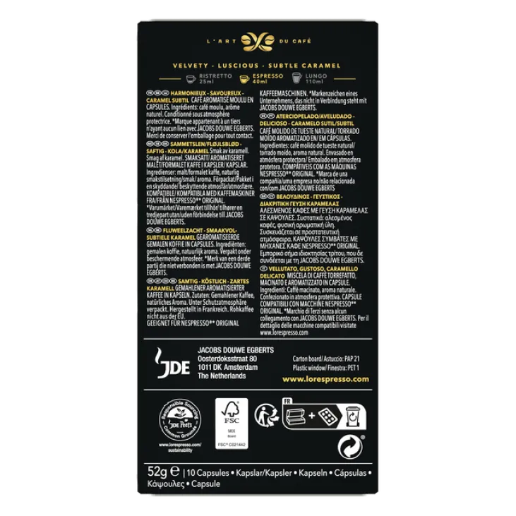 100 capsules compatibles Nespresso* Original Caramel - L'OR ESPRESSO