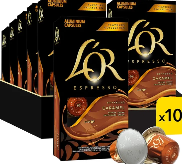 100 capsules compatibles Nespresso* Original Caramel - L'OR ESPRESSO