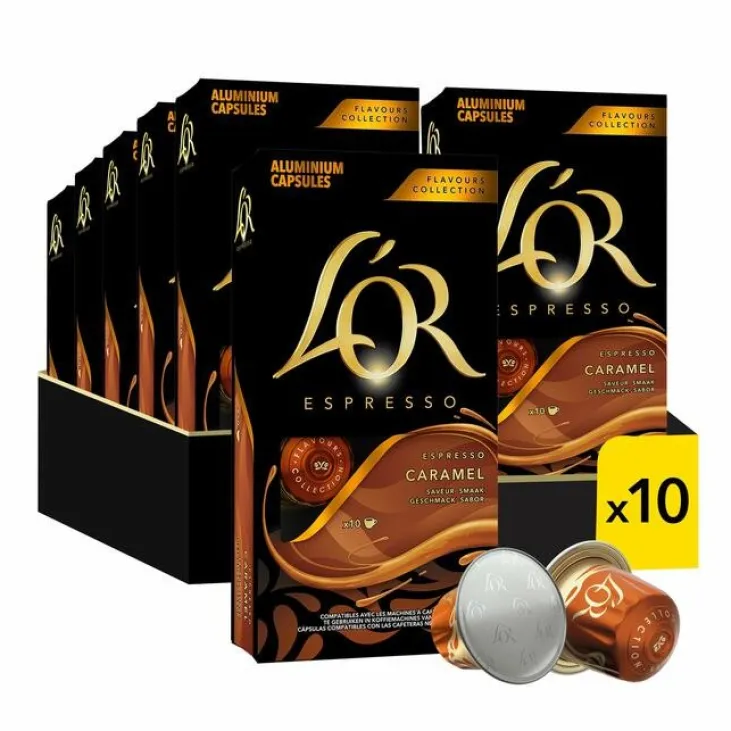 100 capsules compatibles Nespresso* Original Caramel - L'OR ESPRESSO