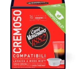 16 Capsules compostables compatibles A Modo Mio Lavazza Cremoso - CAFFE VERGNANO