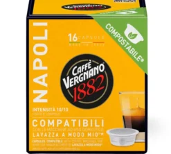 16 Capsules compostables compatibles A Modo Mio Lavazza Napoli - CAFFE VERGNANO