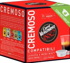 80 Capsules compostables compatibles A Modo Mio Lavazza Cremoso - CAFFE VERGNANO
