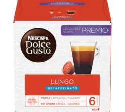 16 capsules Decaffeinato Lungo - Nescafé* DOLCE GUSTO* - Antigaspi - DLUO 31/08/26