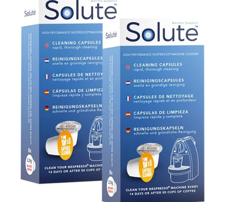 Capsules de nettoyage SOLUTE pour machine Nespresso® 2x8