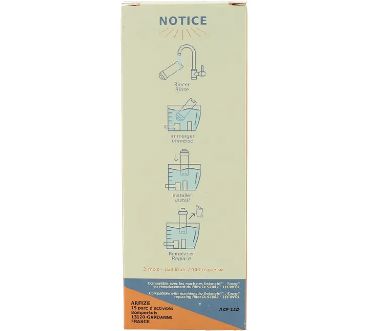 Cartouche filtrante compatible DELONGHI (DLSC002) - ARFIZE