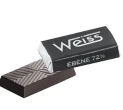 Chocolat Noir Ebène 72% - 40 napolitains - MAISON WEISS