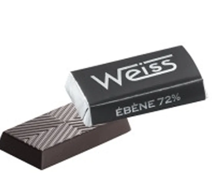 Chocolat Noir Ebène 72% - 40 napolitains - MAISON WEISS