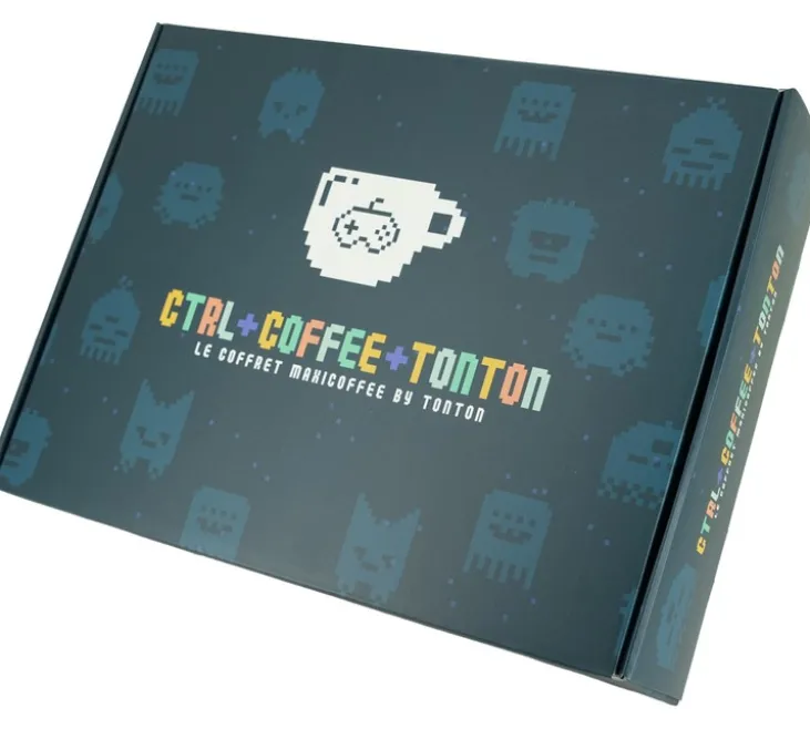 Coffret café en grain ( 2 x 250 g ) et tumbler Collab Tonton - MAXICOFFEE - Anti Gaspi - DLUO 05/11/2026