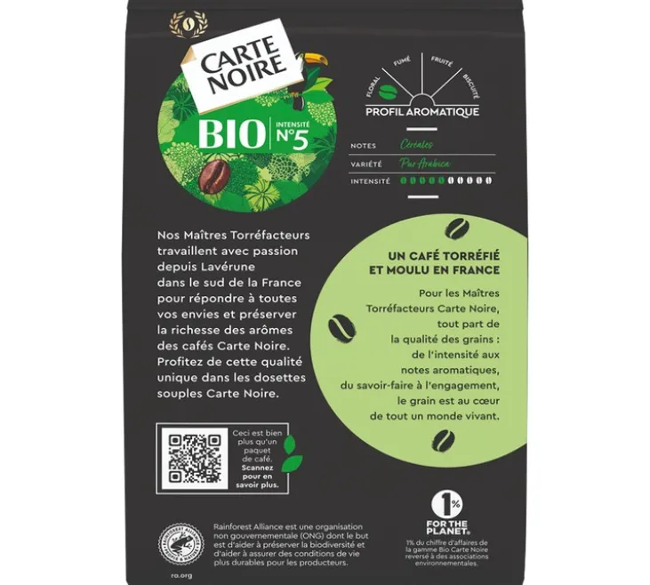 60 dosettes Café BIO - CARTE NOIRE