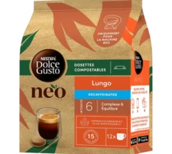 12 Dosettes Dolce Gusto Neo - Lungo décaféiné