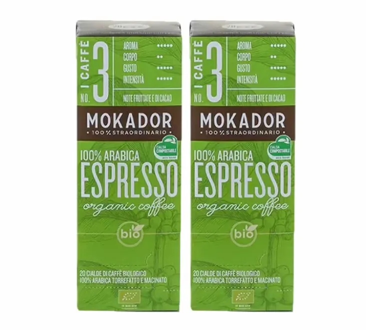 40 dosettes ESE Arabica Bio - MOKADOR CASTELLARI