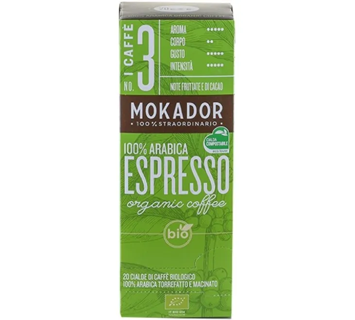 20 dosettes ESE Arabica Bio - MOKADOR CASTELLARI