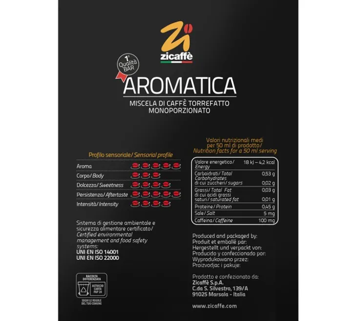 50 dosettes ESE Aromatica - ZICAFFE