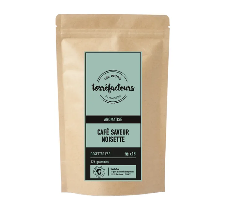 18 dosettes ESE aromatisées Noisette - LES PETITS TORREFACTEURS