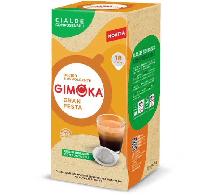 18 dosettes ESE compostables Gran Festa - Gimoka