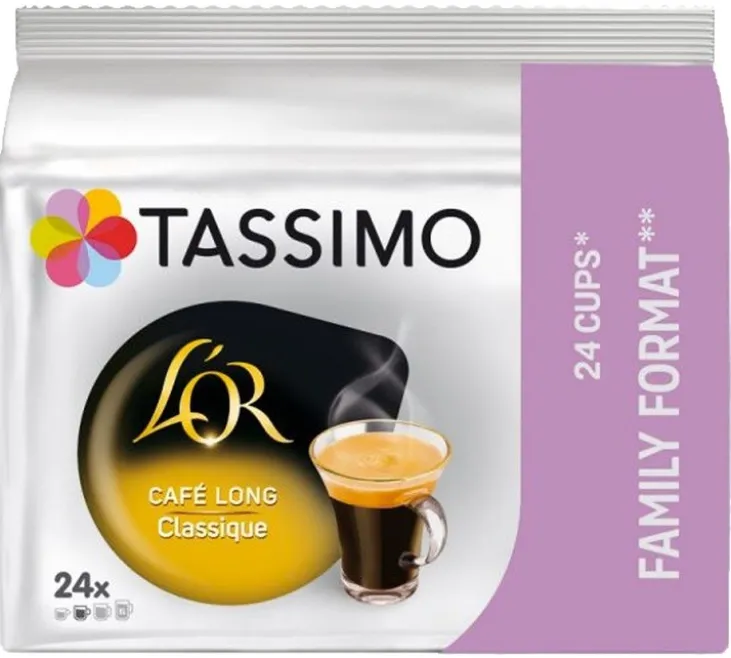 24 dosettes L'OR Café long Classique Familial - TASSIMO
