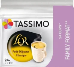 24 dosettes L'OR Petit Déjeuner Classique Familial - TASSIMO