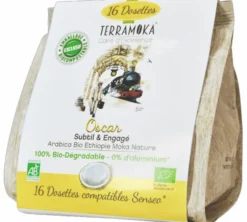 16 dosettes senseo compatibles Oscar BIO - Terramoka