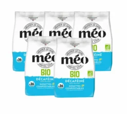 180 dosettes senseo® compatibles Décaféiné Bio - Cafés Méo