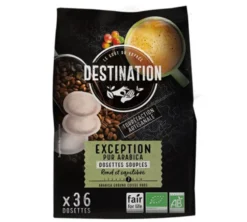 36 dosettes Senseo compatibles - Exception Equitable Pur Arabica Bio - DESTINATION