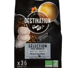 36 dosettes Senseo compatibles Sélection Pur Arabica Bio - DESTINATION