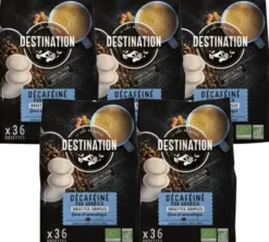 180 dosettes Senseo compatibles Décaféiné Pur Arabica Bio - DESTINATION