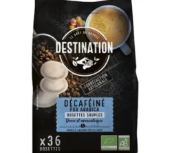 36 dosettes Senseo compatibles Décaféiné Pur Arabica Bio - DESTINATION