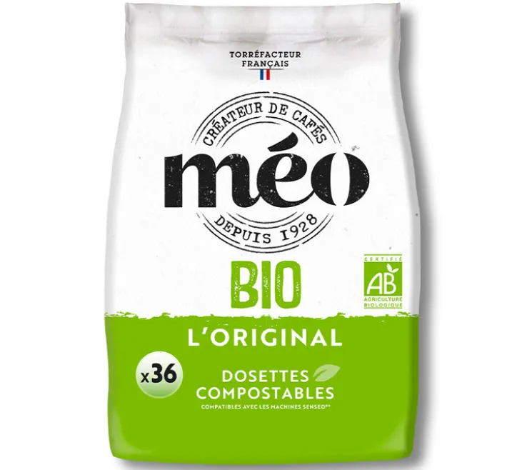 36 dosettes souples Bio - CAFES MEO