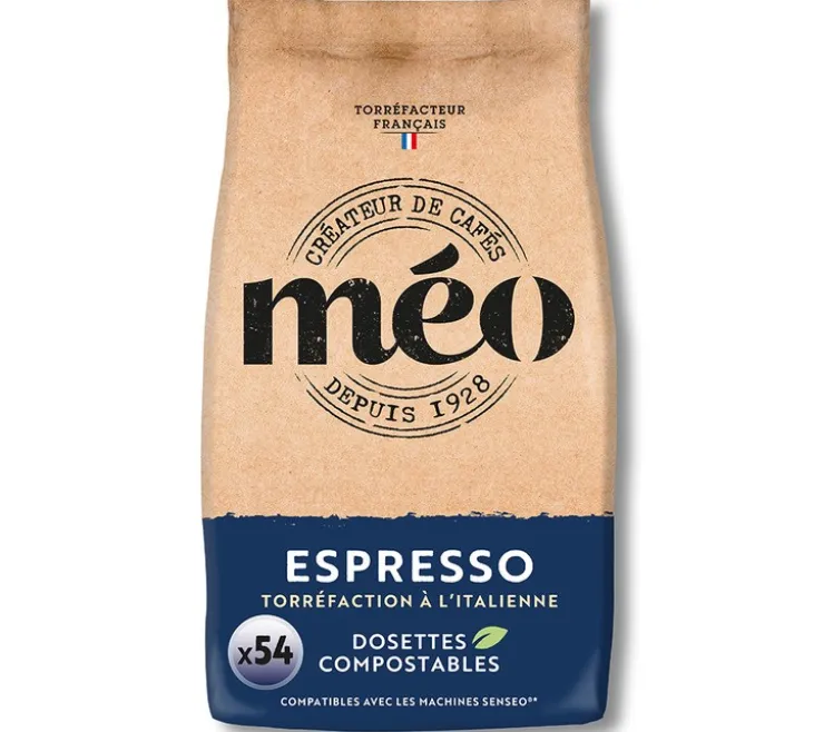 54 dosettes souples Espresso Torréfaction Italienne - CAFES MEO