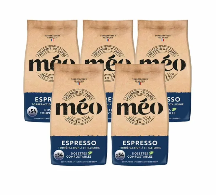 270 dosettes souples Espresso Torréfaction Italienne - CAFES MEO