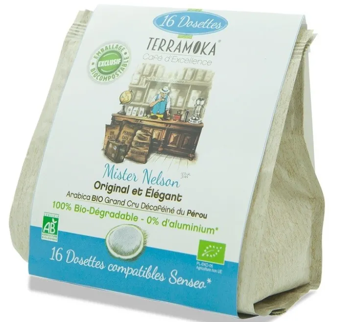 16 dosettes souples Mister Nelson Bio - TERRAMOKA