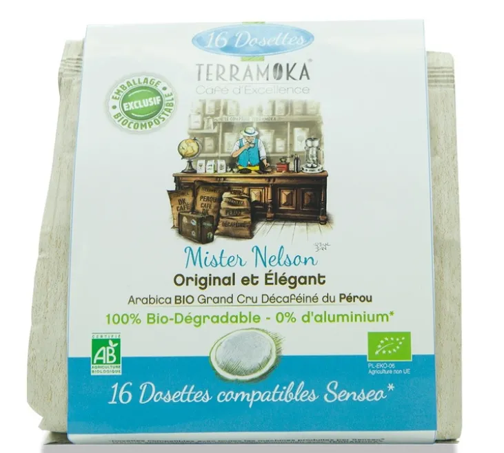 16 dosettes souples Mister Nelson Bio - TERRAMOKA