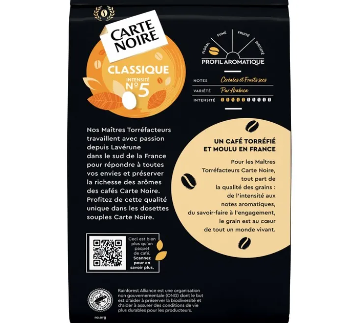 60 dosettes souples n°5 Café Classic - CARTE NOIRE