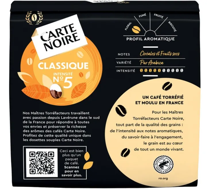 36 dosettes souples n°5 Café Classic - CARTE NOIRE