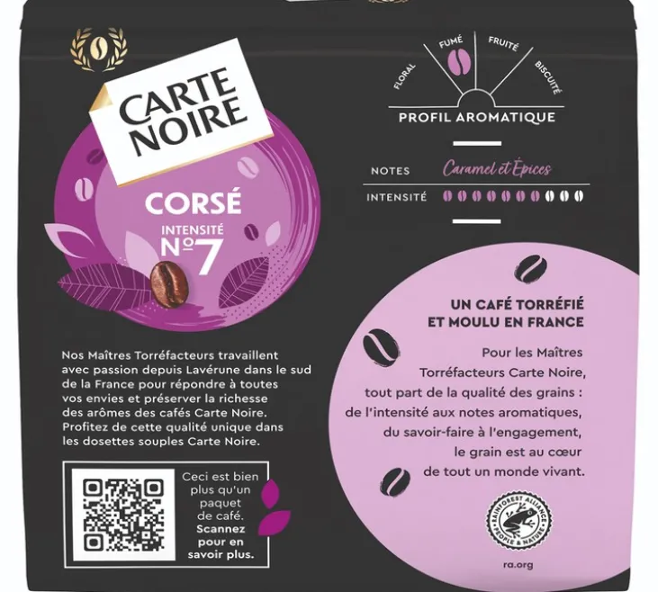 108 Dosettes souples n°6 Corsé - CARTE NOIRE