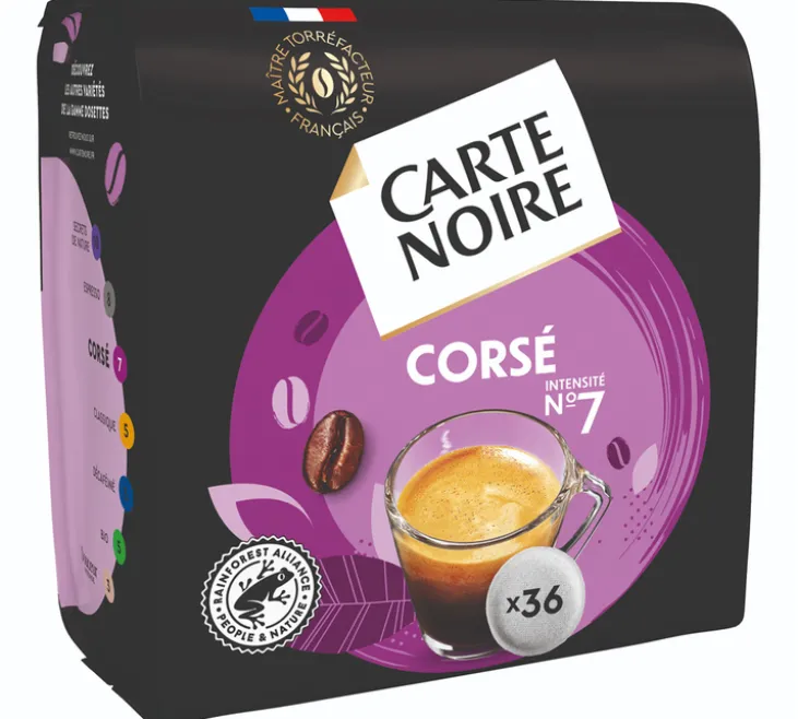 36 dosettes souples n°7 Corsé - CARTE NOIRE