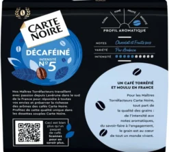 108 dosettes souples n°5 Décaféiné - CARTE NOIRE