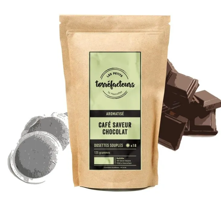 18 Dosettes souples Saveur Chocolat - LES PETITS TORREFACTEURS