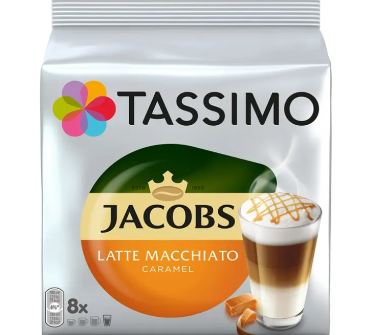 8 dosettes Tassimo Jacobs Latte Macchiato Caramel - TASSIMO