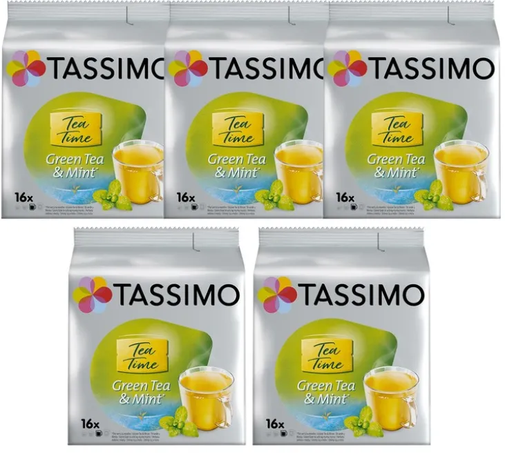 80 Dosettes TeaTime Thé vert Menthe - TASSIMO