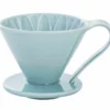 Dripper CAFEC Arita Flower bleu en porcelaine pour 4 tasses