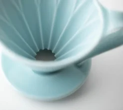 Dripper CAFEC Arita Flower bleu en porcelaine pour 4 tasses