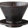 Dripper conique KINTO SCS-S01 en porcelaine noire 1 à 2 tasses