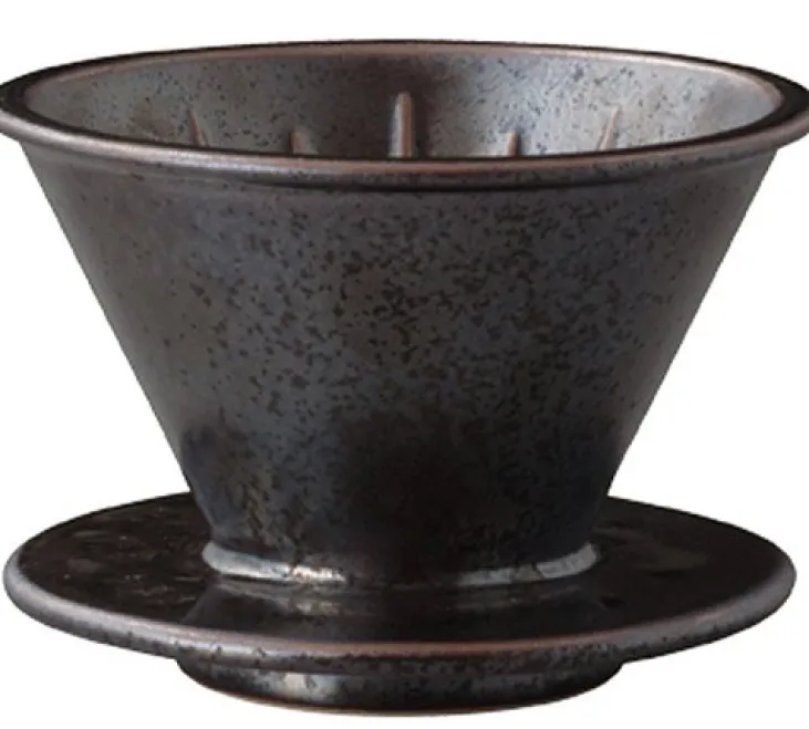 Dripper conique KINTO SCS-S01 en porcelaine noire 1 à 2 tasses
