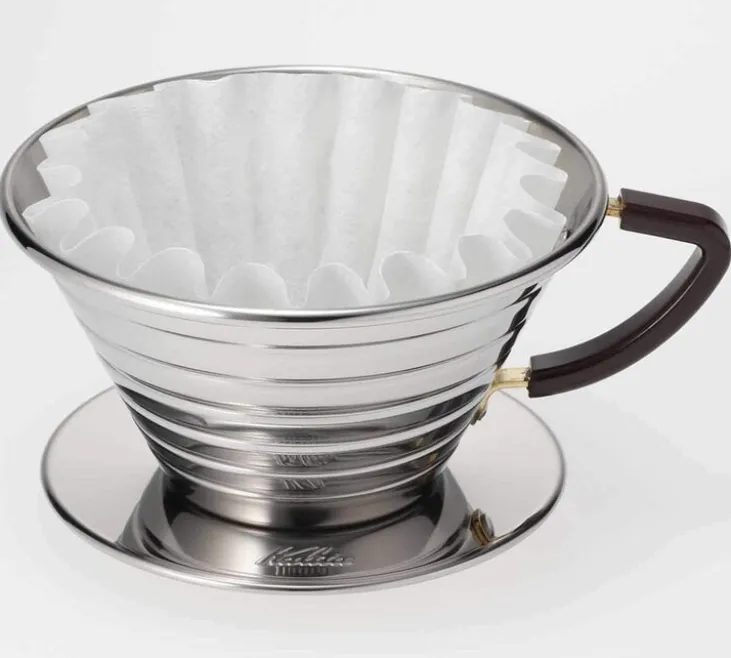 Dripper KALITA Wave 185 en inox pour 2 à 4 tasses