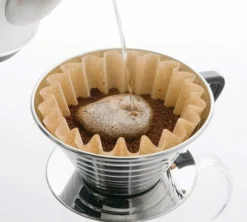 Dripper KALITA Wave 185 en inox pour 2 à 4 tasses