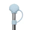 Embout pour paille coquillage bleu pastel - Pour travel cup - QWETCH